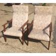Pair of High Back Teak Danish Arm chairs.